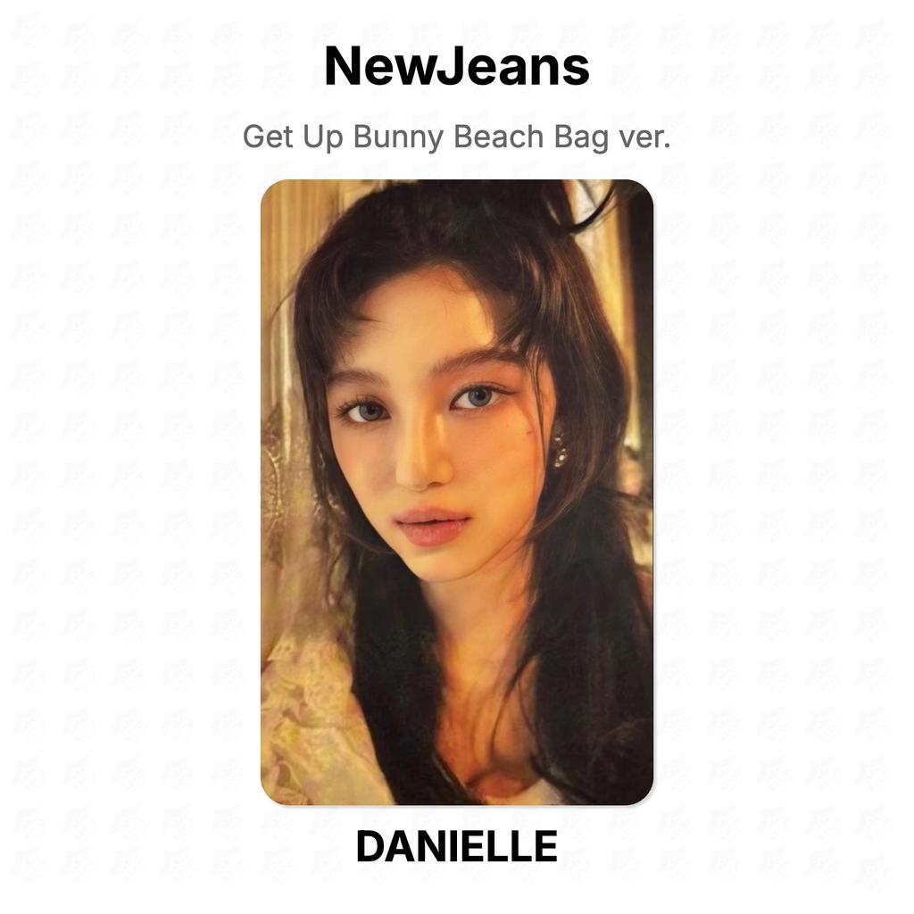 NewJeans Kalk Ayağa Tavşan Plaj Çantası ver. Resmi Fotoğraf Kartı