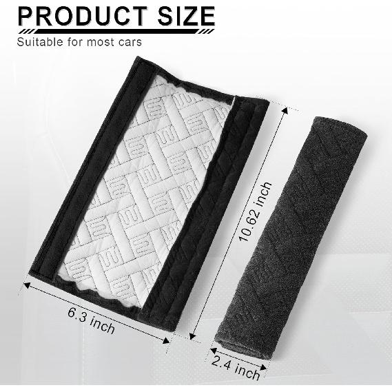 JUSTTOP 2-Pack Universal Car Seat Belt Pads Cover For A More Comfortable Driving, Seat Belt Shoulder Strap Covers Harness Pad For Car Interior