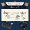 HD Printing Anime Mouse Pads Black and White Mickey Mouse Pad Speed Pc Computer Keyboard Desk Mat PC Gaming Accessories Mousepad