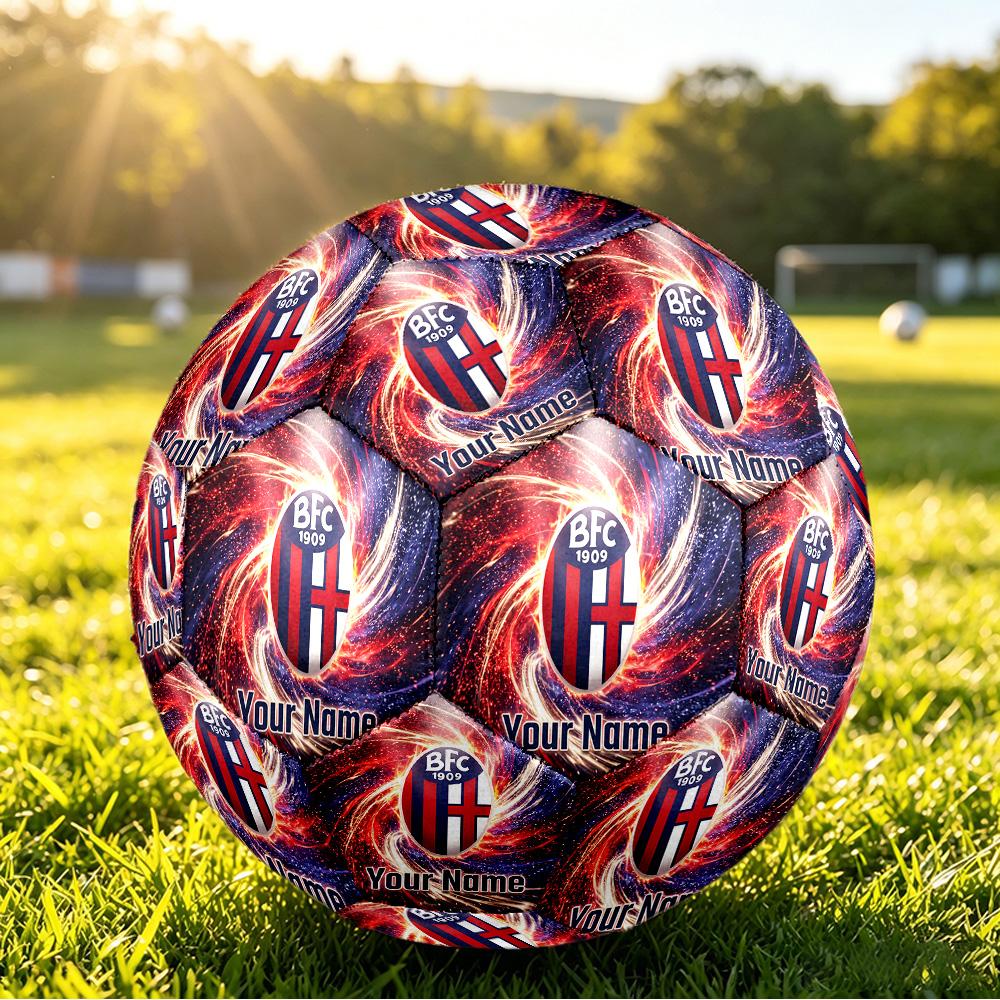 Personalized Size 5 Football Bologna FC Pattern Outdoor Game Sports Ball Gift