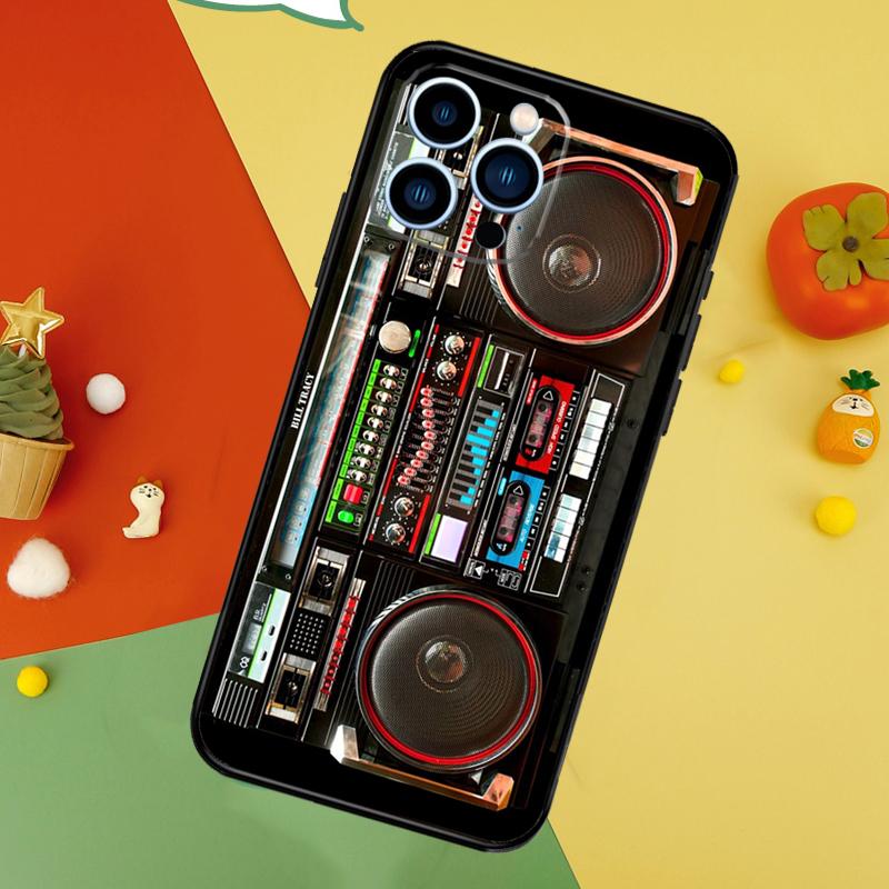 Vintage 80er Boombox Handyhülle Für iPhone 17 Pro Max 16 15 14 13 12 11 Pro Max Plus 12 13 Mini 16e 17 Air Cover