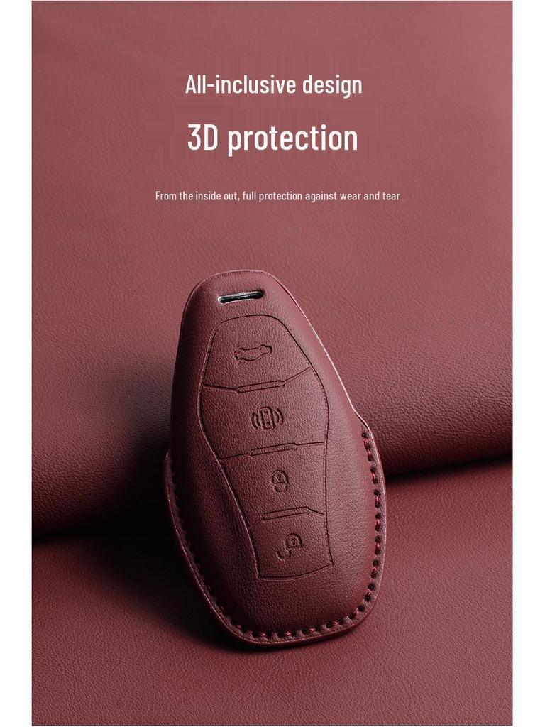 Premium Leather Key Case for Hongqi H5 PHEV - Original Interior Style