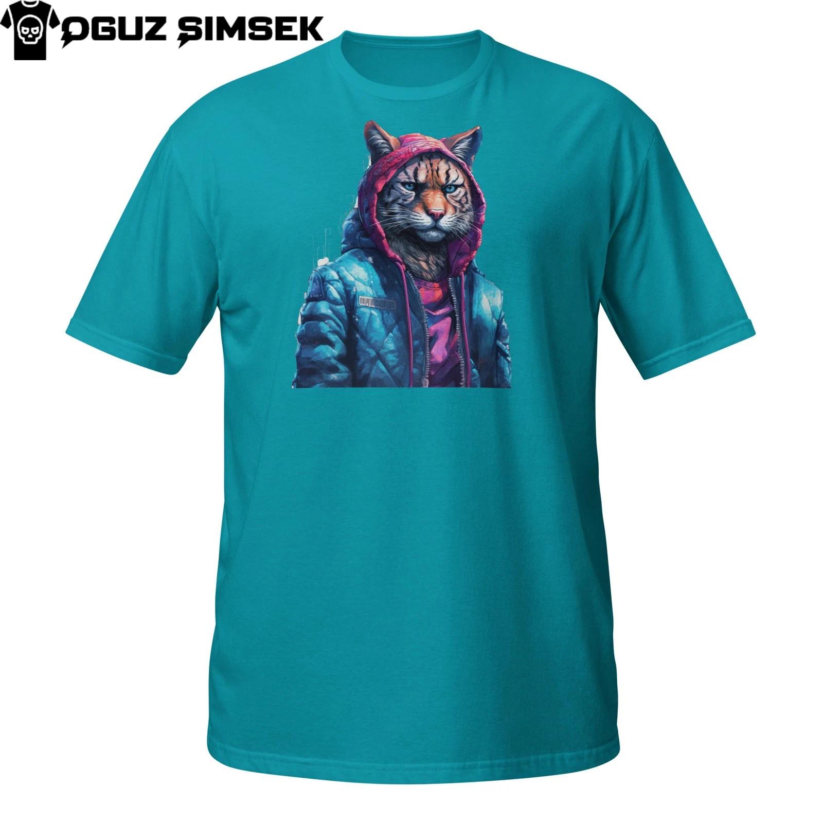 Streetwear Tiger T-Shirt Mens Womens Tees Top – Urban Animal Hip-Hop Hoodie Style Tee 4XL