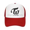 Twice "I Fancy You" Mesh Baseball Cap Summer Outdoor Breathable Sun Protection Hats Unisex Adjustable Travel Snapback Hat