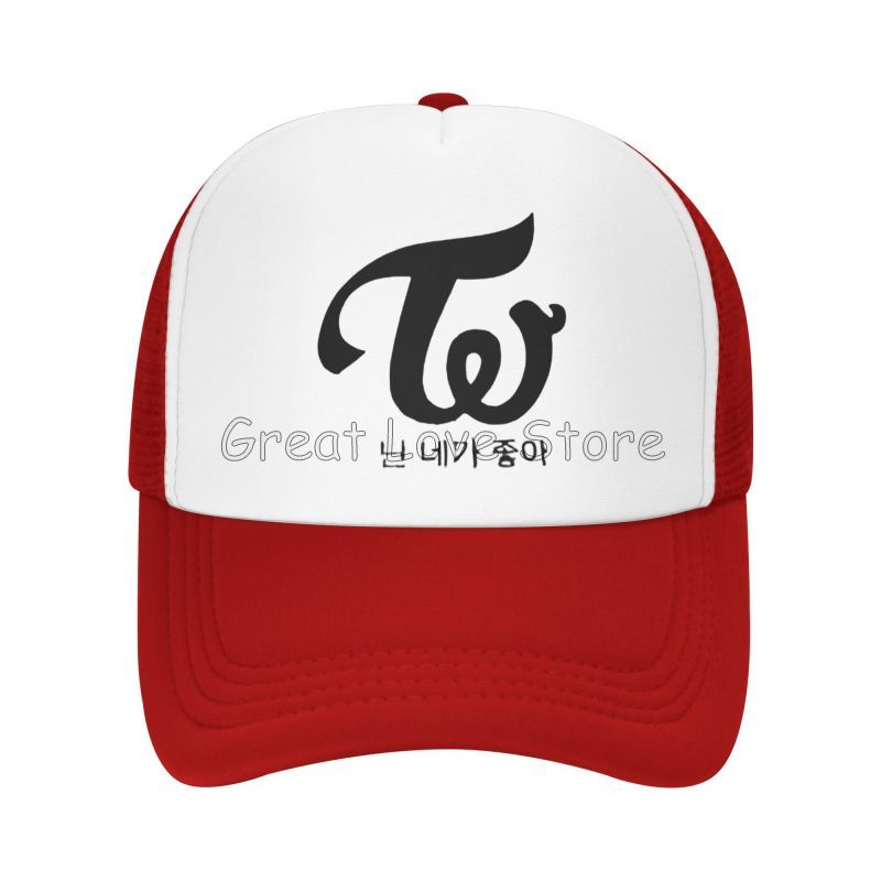 Twice "I Fancy You" Mesh Baseball Cap Summer Outdoor Breathable Sun Protection Hats Unisex Adjustable Travel Snapback Hat