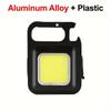 Multifunction COB LED Work Light Keychain USB Rechargeable Flashlight with Bottle Opener Magnetic Base for Camping Emergency Use