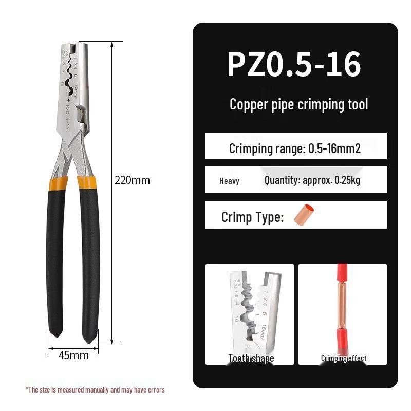 Tubular Needle Terminal Set: RV Crimp Pliers & SV/OT/UT Copper Lugs