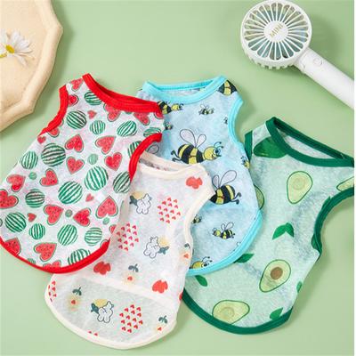 Sonnenschutz für kleine Hunde, Mädchen-Hunde-T-Shirt, Sommer-Welpen-Hunde-Kühlweste, süße Hundekleidung, Aufdruck, dünne Chihuahua-Hundeweste, Kostüm, einzigartig