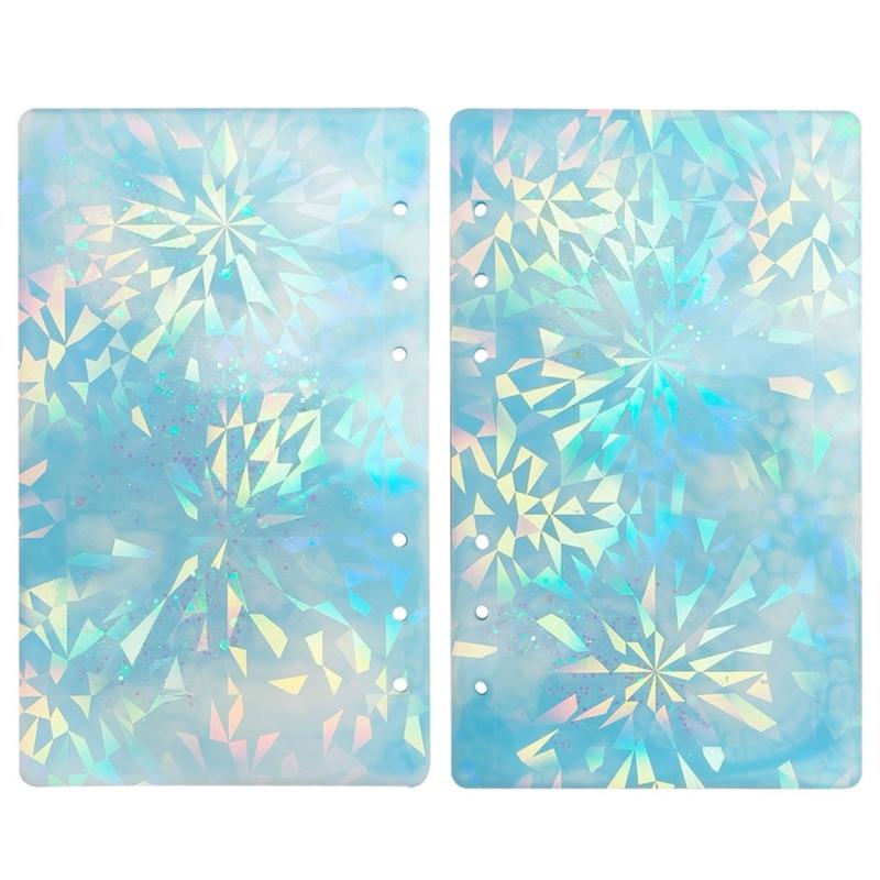 Holographic Light and Shadow Notebook Cover Decorative Silicone Mold Mirror AB Surface Jewelry DIY Handmade Tool