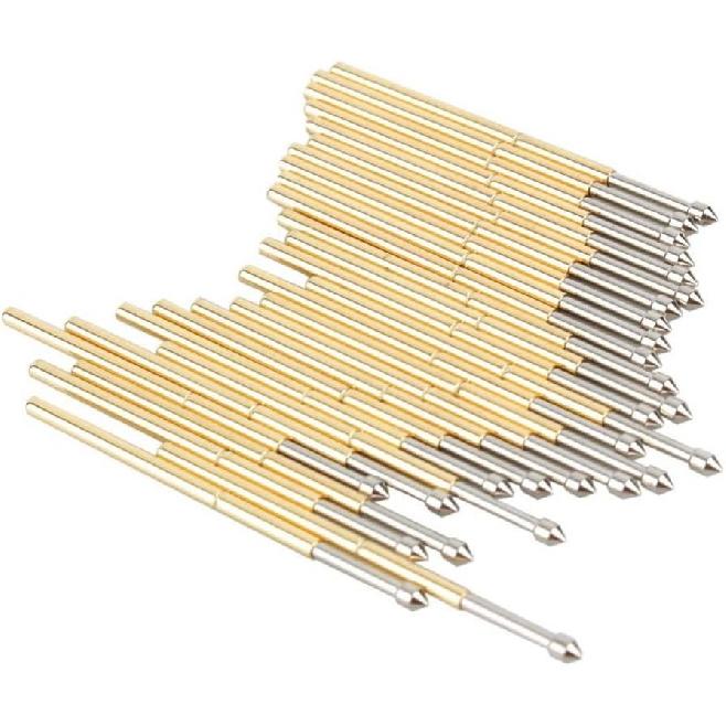 100 pcs P100-E2 Test Pins, Pogo Pins P100 Brass Pogo Pins Dia 1.5mm Pogo Pins Conical Head Pogo Pin Test Tools