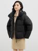 Women's Fashionable Winter 2026 Short White Hooded Duck Down Puffer Jacket