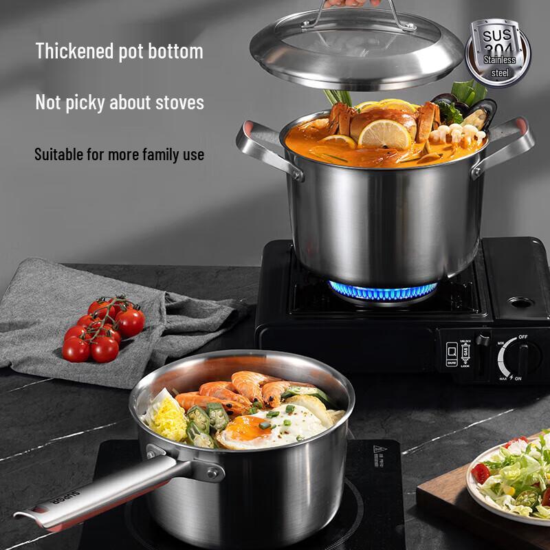SUPOR 304 Stainless Steel Double-Handle Soup Pot