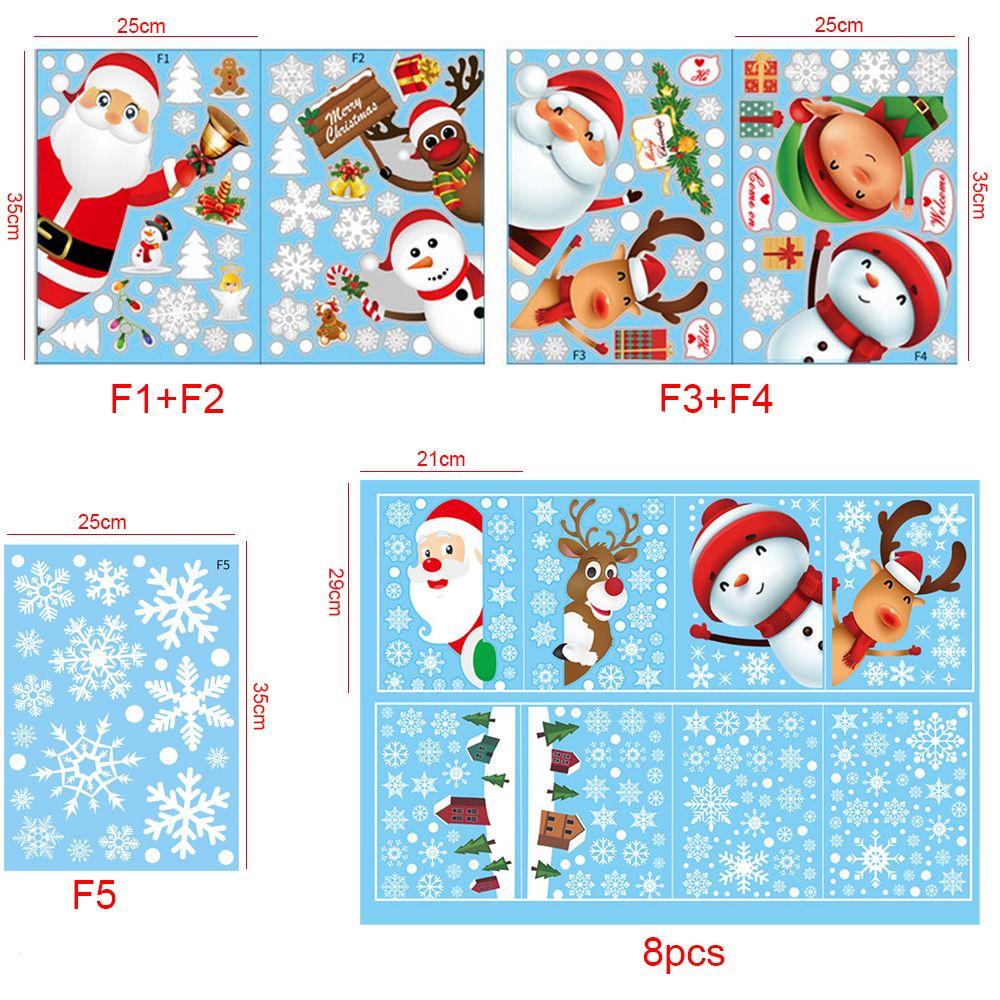 Xmas Merry Christmas New Year Santa Claus Window Sticker Murals Home Decals Christmas Wall Stickers