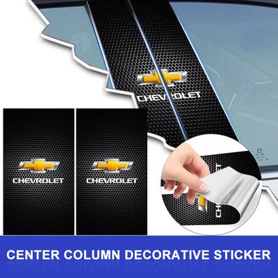 For Captiva Lacetti Aveo Cruze Malibu Trax Camaro Emblem Center Pillar Sticker Auto Door Decorative Stickers Styling