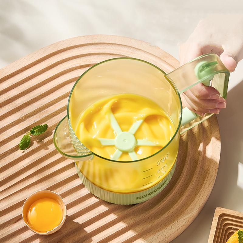 Salatdressing-Schüttelflasche Halbautomatische Rührbecher für die Küche Eieraufschläger Flüssigkeitsmischbecher Vinaigrette-Dressingflasche