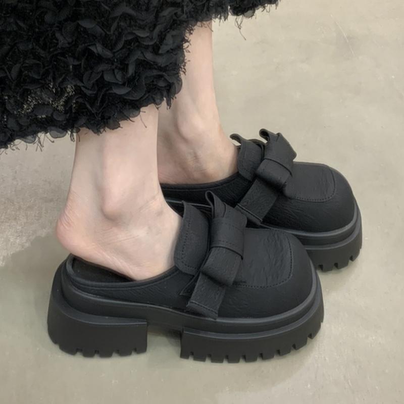 Fashion Platform Women Mules Shoes Flats Fashion Slippers Casual Cozy Dress Woman Sandals 2025 Classic Slides Slingback Sandalias Mujer
