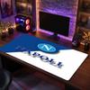 Tappetino per Mouse con Motivo a Tema Napoli FC, Tappetino da Scrivania XXL per Gaming con Logo Calcio, Antiscivolo