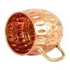 Pure Copper Round Barrel Shaped Design Moscow Mule Beer Mug Cup, Best for Beer Cocktail Parties, Barware, Volume-530ML