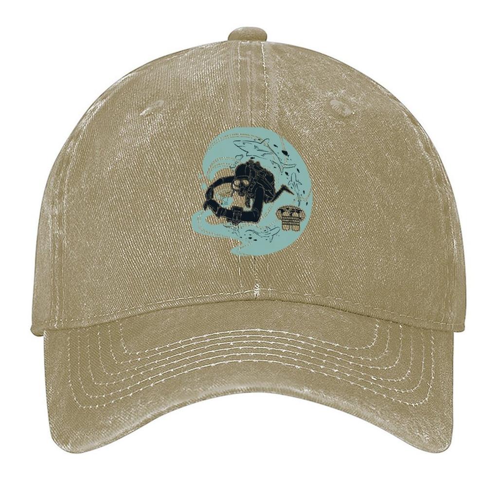 2026 2026 Technical Diving International (TDI) - Shark Tech Diver Baseball Cap Derby Hat Sun Cap Beach Sailor Cap For Men Girl M