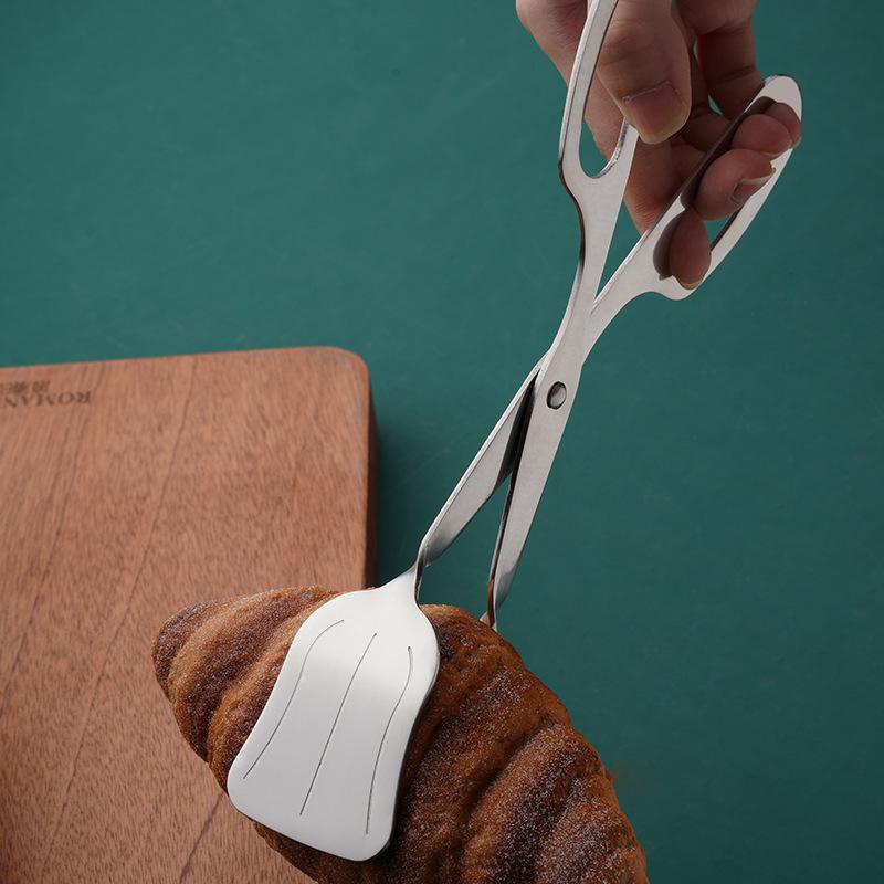3pcs, Stainless Steel Table Tongs  Multipurpose Thickened Scissor type Food Tongs Easy to Clean  Suitable for Buffets, Kitchen Food Tongs