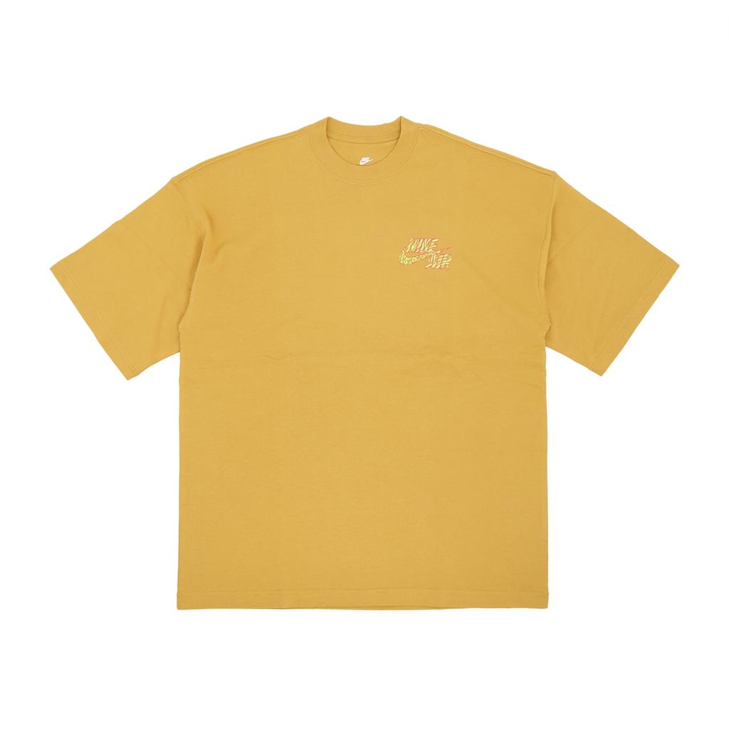 Nike Alphabet Logo Crew Neck Short Sleeve T-Shirt Men Tops Yellow FB9818-725