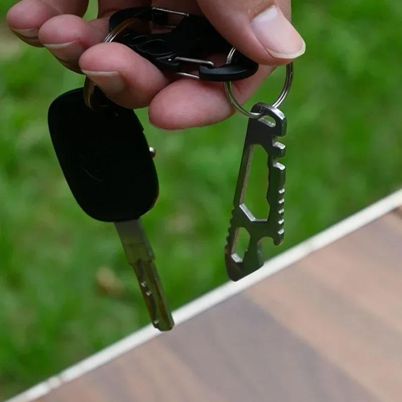 NEW MINI Multifunctional Tainless Steel Pry Bar, New Mini EDC Hex Wrench, Bottle Opener, Portable Outdoor Bicycle Repair Tool