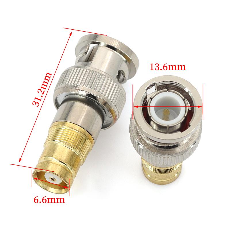 Stlxy RF Q9 BNC Female L9 Male 2-meter Signal Communication Connector Adapter