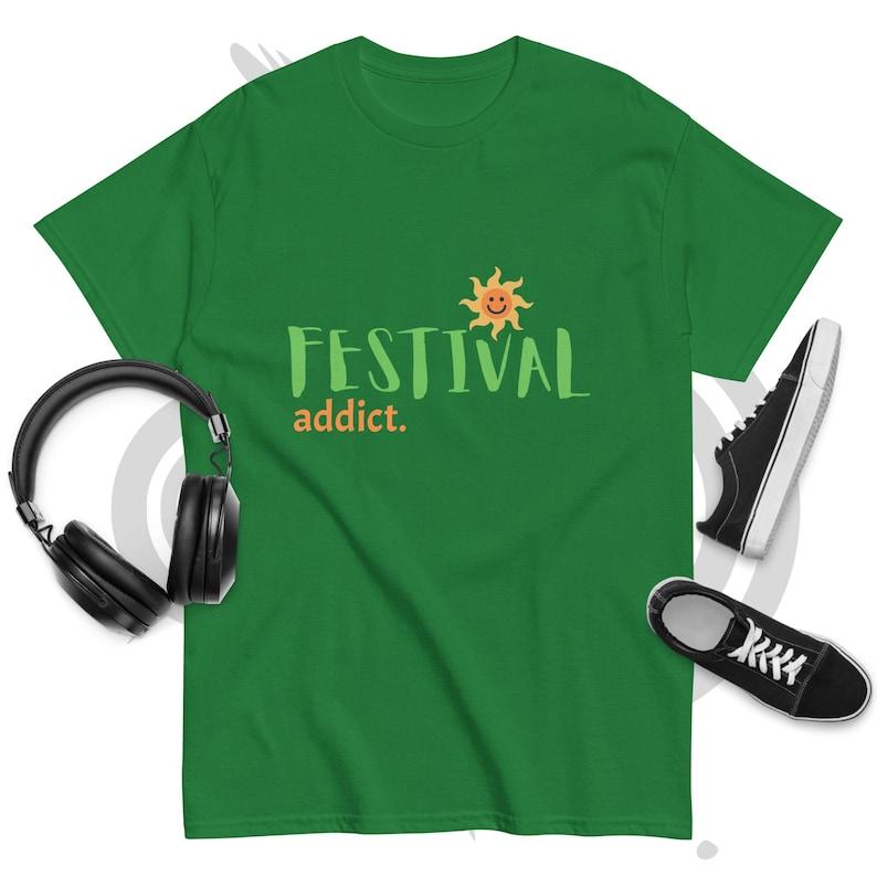 T-shirt Festival Addict, Spring Summer T-shirt Minimalist, Style Indie Pop 130
