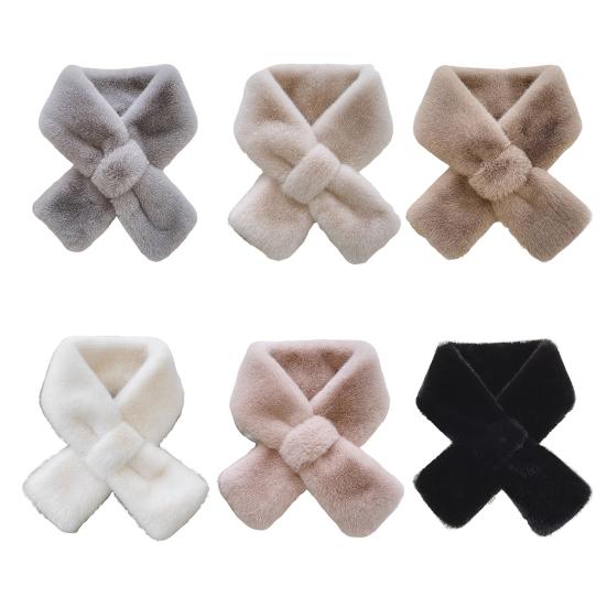 Damen Halstuch Einfarbig Weiche Haptik Warm Winddicht Kältebeständig Nackenwärmer Verdickt Kältebeständig