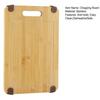 Bamboo Cutting Board Non-Slip Square Chopping Board for Meat Fruit Dough Dishwasher Safe Essential Kitchen Tool for Home Camping