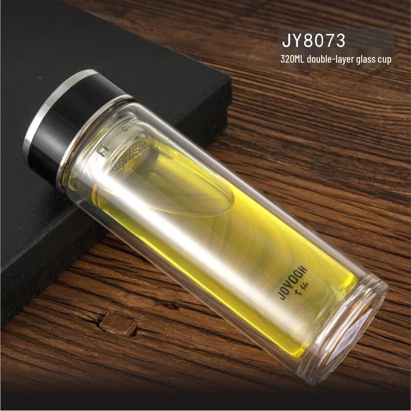 JOYOGH Double-Layer Glass Tea Infuser Mug