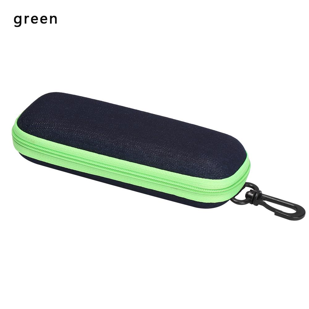 1Pc Fashion Portable Glasses Box Denim Fabric With Zipper Sunglasses Reading Glasses Protection Case Crush Resistance Container