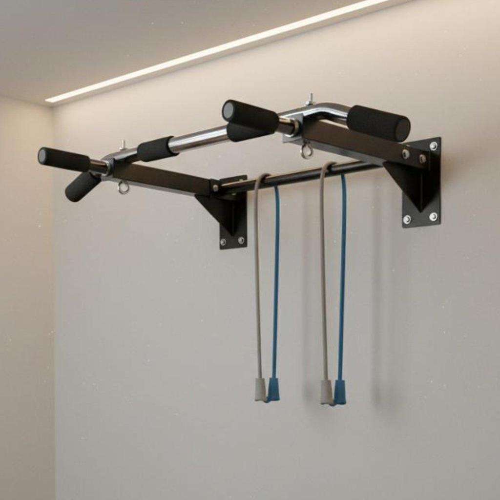 Wall Traction Pull Up Bar Adjustable Fitness Exercise Heavy Duty Home Gym