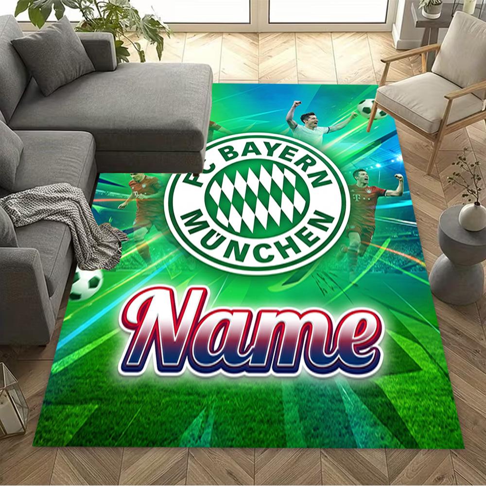 Bayern Munich Soccer Action Floor Mat Design for Hallway Dining Room Game Room Kitchen Antislip Carpet Decorate Offices Birthday/Christmas Gift