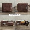 Black Angel RFID Anti-theft Men's Tri-fold Leather Wallet with Multiple Card Slots