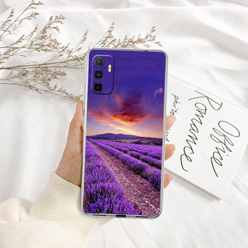IK42 Lavendel Lila Blume Transparente Handyhülle für Motorola Moto G7 G8 G9 G84 G85 G73 G24 G15 Z2 Play Power Plus