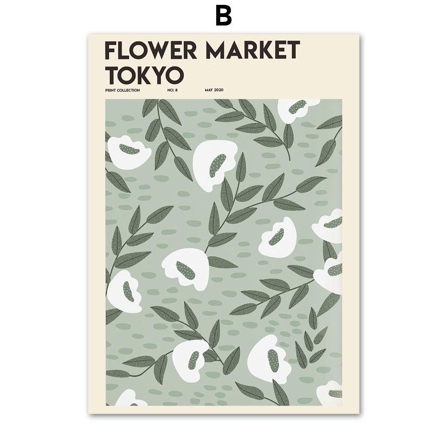 

Цветочный рынок Роза Лондон Токио Сити Плакаты Настенные художественные принты Картина на холсте Скандинавские абстрактные картины для гостиной Домашний декор 21x30cm No Framed