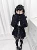 ZYOOFOV Long Sleeve Hoodie with Open Rabbit and Cute Plus Princess Gothic Harajuku Women's Front, Ears, Lace, Ruffles, Ribbon, Bow, Zip-Up Top, Sizes,