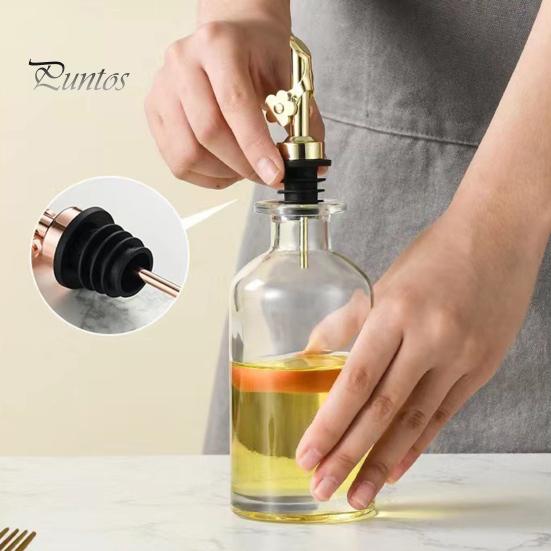 مدفق نبيذ أنيق من الفولاذ المقاوم للصدأ، فوهة صب النبيذ مقاومة للغبار، مدفق زجاجة زيت لبار المطبخ المنزلي