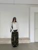 GAGD Women's High-Waisted Camouflage Cotton Jeans - Slimming Wide-Leg, Spring/Summer Collection