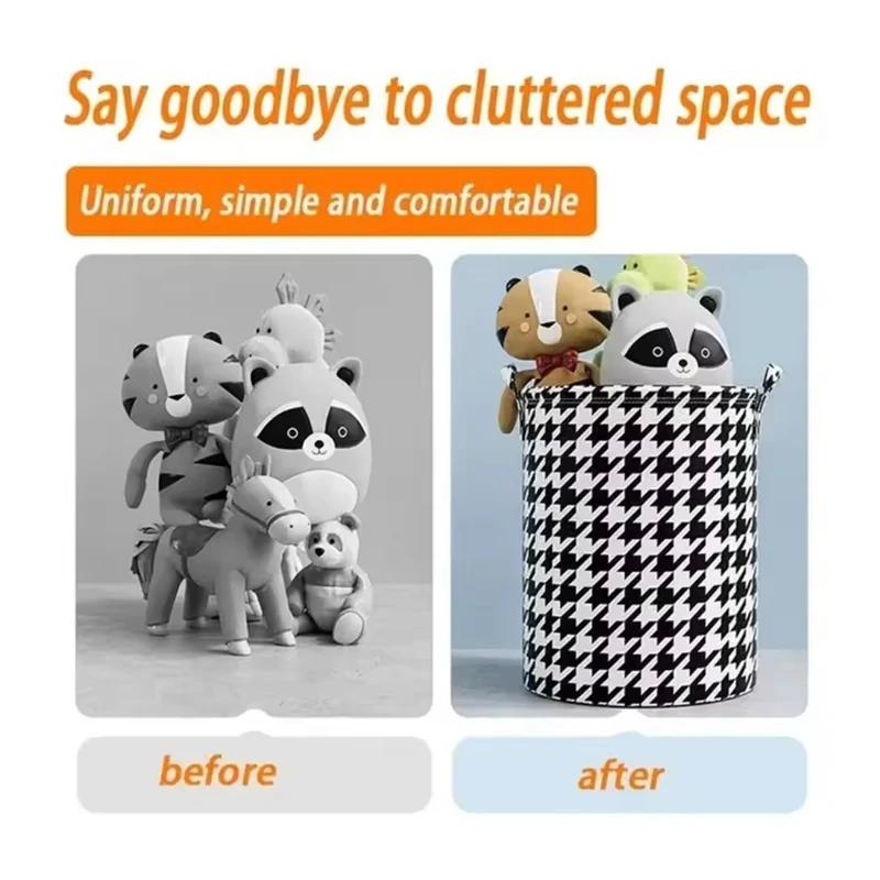 Foldable Dirty Laundry Large Size Dirty Cloth Storage Bucket Dirty Fabric Storage Basket for Waterproof Laundry Toy Organizer