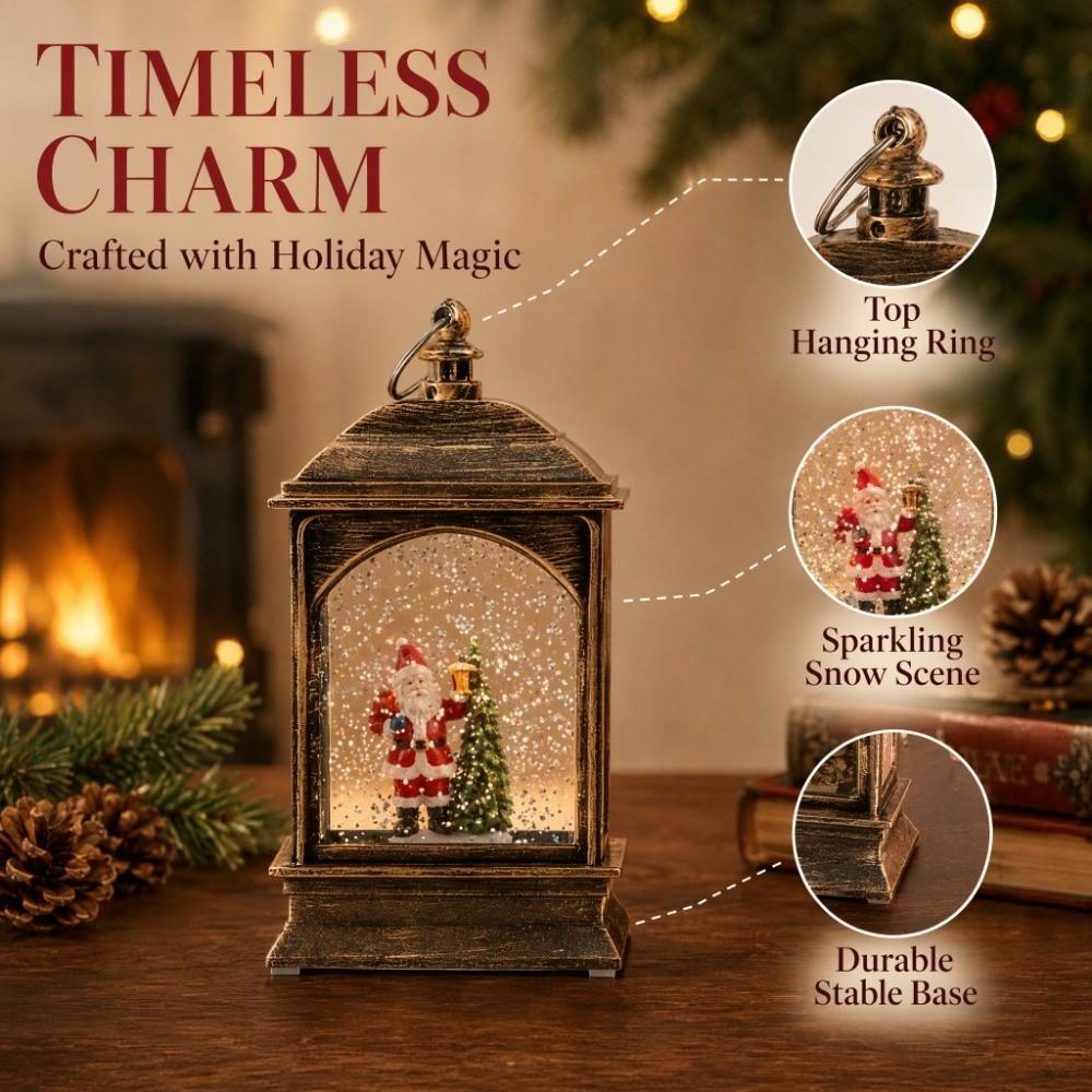 Portable Christmas Ornaments Decorative Glowing Snowflake Lantern Wind Light Interior Decoration