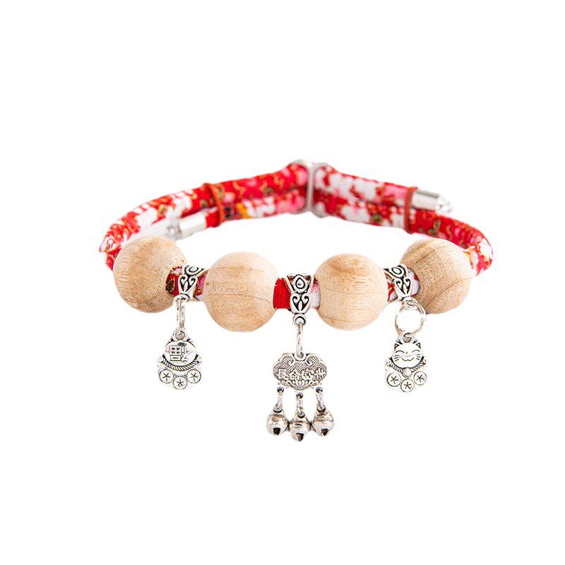 Pet Charm: Cat Collar with Bell & Longevity Lock Necklace