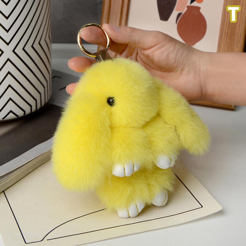 15Cm Rabbit Fur Keychain Women Bag Car Key Chain Pendant Decoration Jewelry Bags