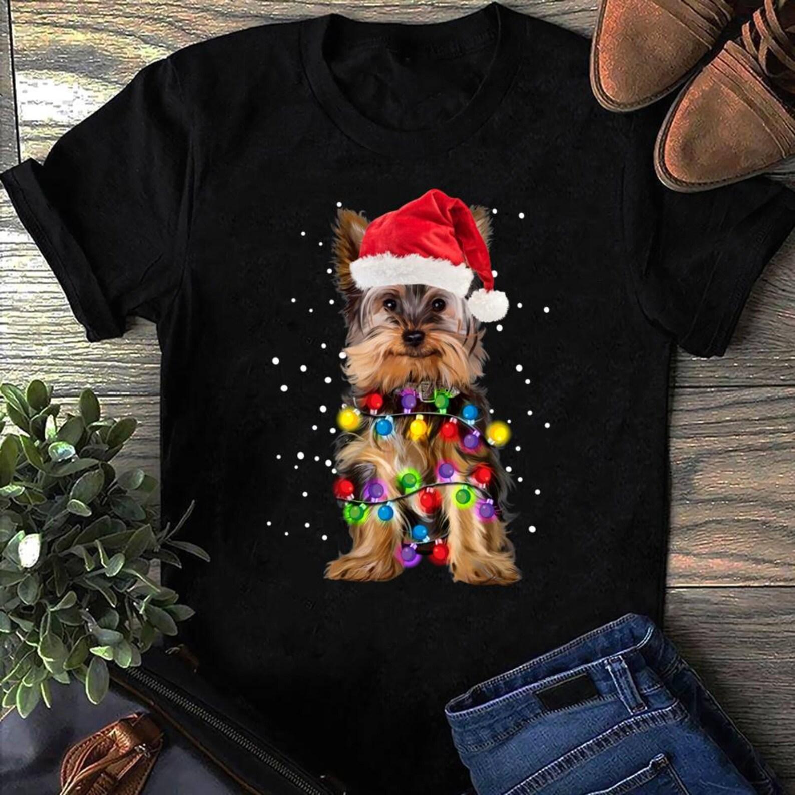 Yorkie Christmas T-Shirt: Funny Dog Lover Gift 3XL