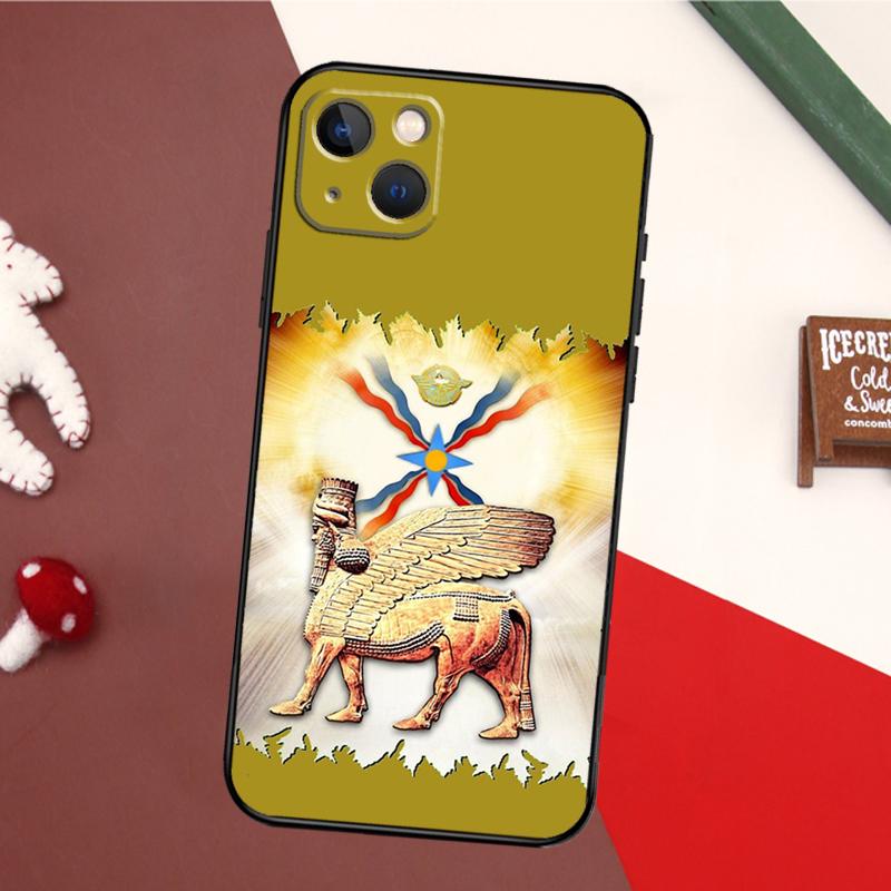 

Assyria Flag Assyrian Phone Case For iPhone 16 15 14 13 12 11 Pro Max XS X XR 7 8 14 16 15 Plus Cover Coque iPhone 16 Pro