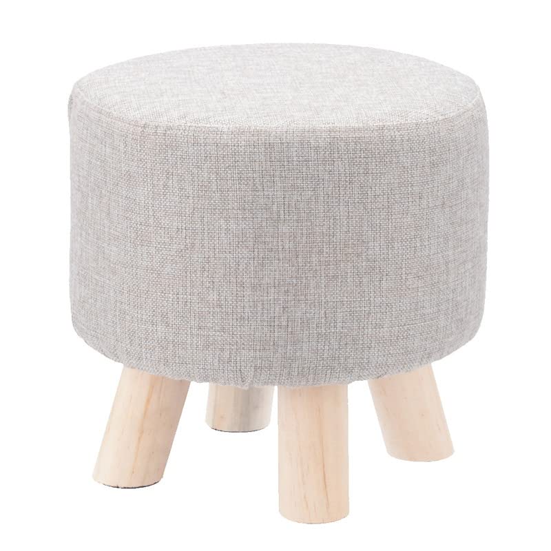Fuji Boeki Fabric Stool, Round, Mini Size, Beige, 16440, 28cm Wide X 28cm Deep X 28cm High