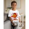 European Sizes Soft Breathable Valentine Basketball Heart Drip Sport Valentines Day T-Shirt for Kids | Boys & Girls Graphic Tee - Round Neck
