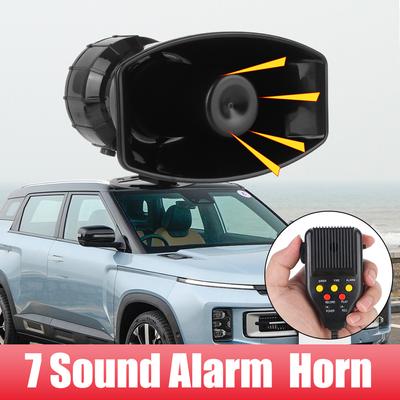 7-zvukový hlasitý 12V reproduktor Truck Alarm Reproduktor Automobilový klakson Houkačka Reproduktor pro policii Hasiči Policejní požární siréna Vzduchová houkačka Megafon Varovný alarm do auta