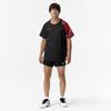 Volleyball wear N-XT Short-sleeved training jacket/windbreaker shirt for club activities V2MEC000 Unisex Black/Red XL